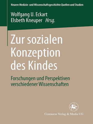 cover image of Zur sozialen Konzeption des Kindes